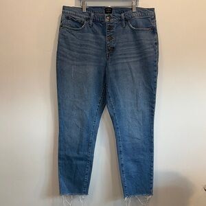 J. Crew Ankle mid-rise Skinny Cropped Blue Jeans. Size 31